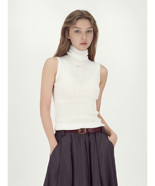 ACUD(アクド)の「Ribbed Sleeveless Knit _Ivory(Tシャツ/カットソー・レディース・アイボリー・FREE)」の3枚目の写真