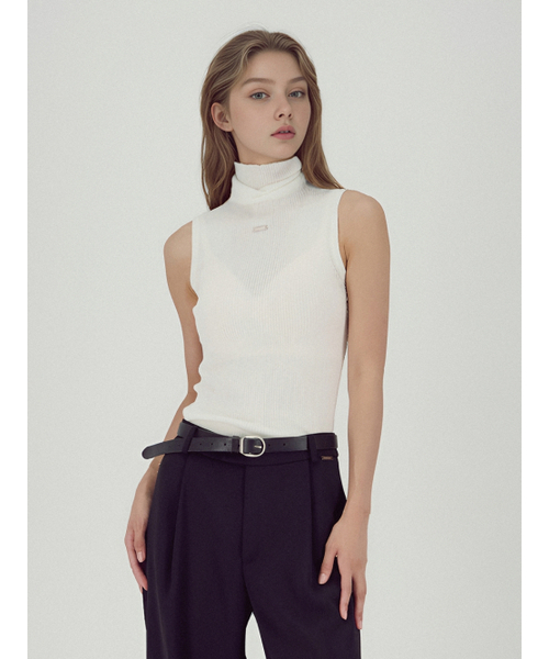 ACUD(アクド)の「Ribbed Sleeveless Knit _Ivory(Tシャツ/カットソー・レディース・アイボリー・FREE)」の4枚目の写真