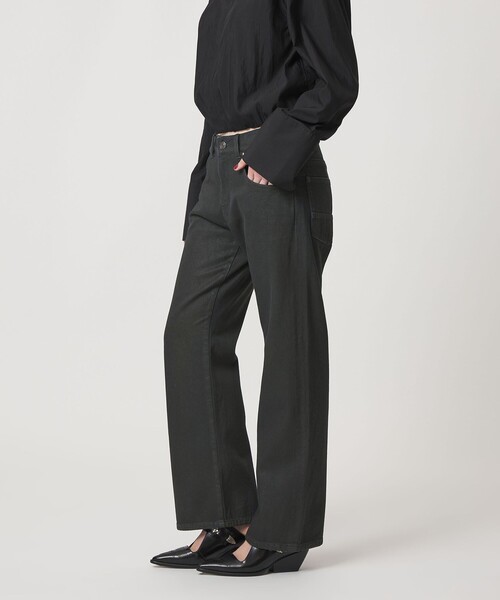 ASTRAET(アストラット)の「<ASTRAET>コーティング デニムパンツ UNISEX(デニムパンツ・レディース・オフホワイト/ブラック・1/00/2/0)」の4枚目の写真