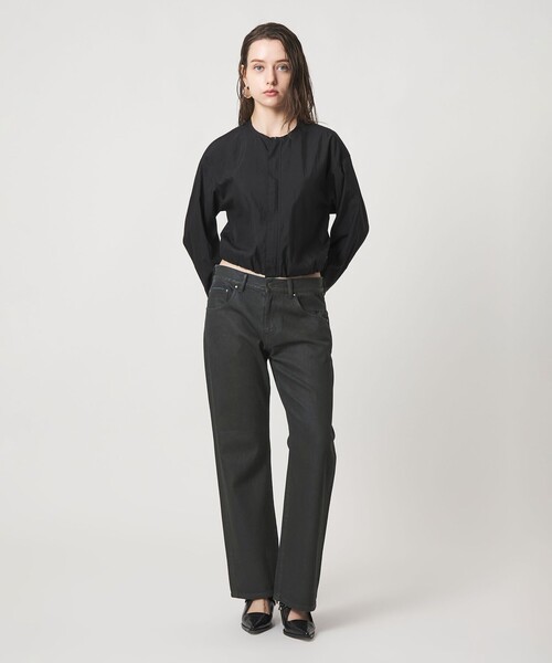 ASTRAET(アストラット)の「<ASTRAET>コーティング デニムパンツ UNISEX(デニムパンツ・レディース・オフホワイト/ブラック・1/00/2/0)」の5枚目の写真