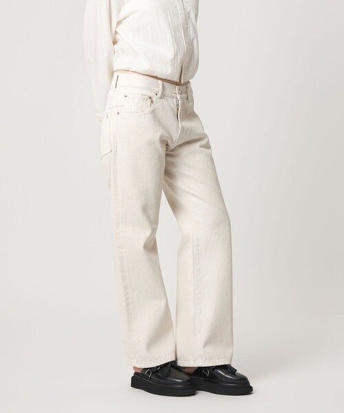 ASTRAET(アストラット)の「<ASTRAET>コーティング デニムパンツ UNISEX(デニムパンツ・レディース・オフホワイト/ブラック・1/00/2/0)」の8枚目の写真