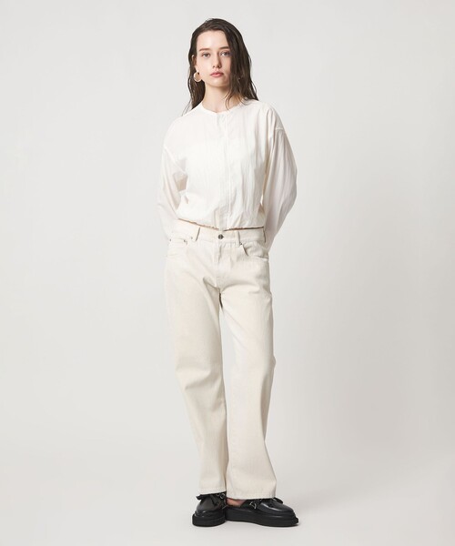ASTRAET(アストラット)の「<ASTRAET>コーティング デニムパンツ UNISEX(デニムパンツ・レディース・オフホワイト/ブラック・1/00/2/0)」の11枚目の写真