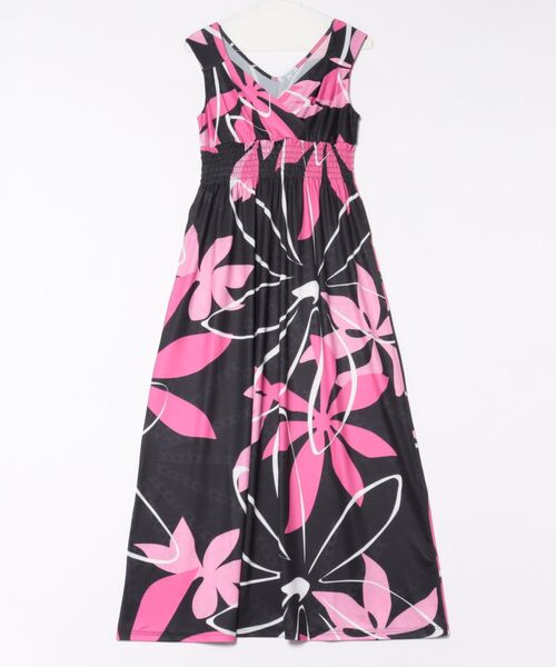 Maunaloa（マウナロア）の「【Maunaloa】Ocean Blue Bird ティアレトアノースリーブドレス（ドレス・レディース・ネイビー/モスグリーン/ブラック・L/M）」の2枚目の写真