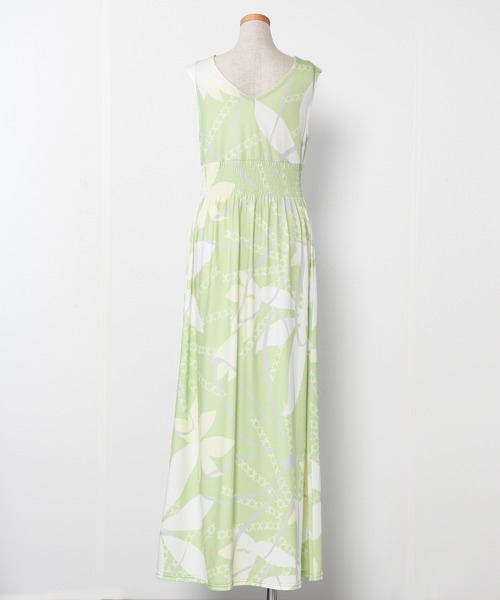 Maunaloa（マウナロア）の「【Maunaloa】Ocean Blue Bird ティアレトアノースリーブドレス（ドレス・レディース・ネイビー/モスグリーン/ブラック・L/M）」の7枚目の写真
