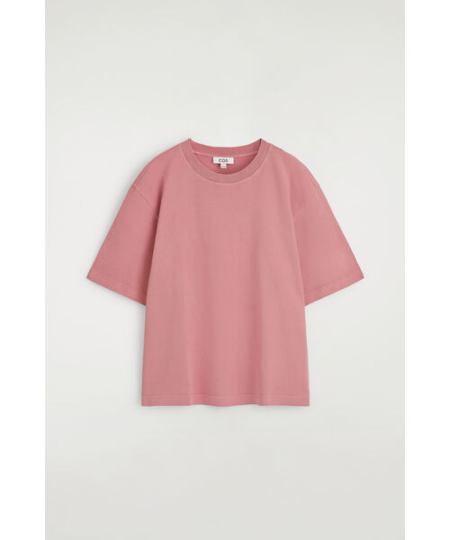 COS（コス）の「オーバーサイズ コットンTシャツ（Tシャツ/カットソー・レディース・ブラック/ホワイト系/ピンク/イエロー・L/S/M/XS/XL）」の14枚目の写真