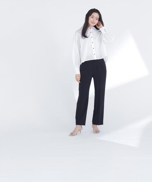 NATURAL BEAUTY BASIC（ナチュラルビューティーベーシック）の「◇スタイルアップストレートパンツ（その他パンツ・レディース・ブラック/オフホワイト・SMALL/MEDIUM/P/S）」の7枚目の写真