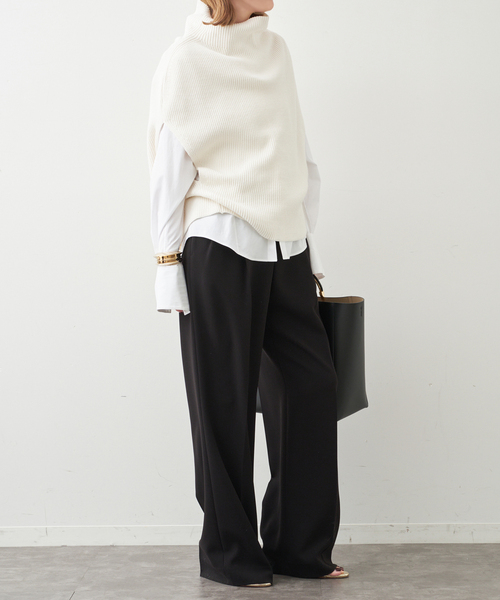 Deuxieme Classe（ドゥーズィエムクラス）の「LEWES アゼ PONCHO（ニット/セーター・レディース・ホワイト・FREE）」の6枚目の写真