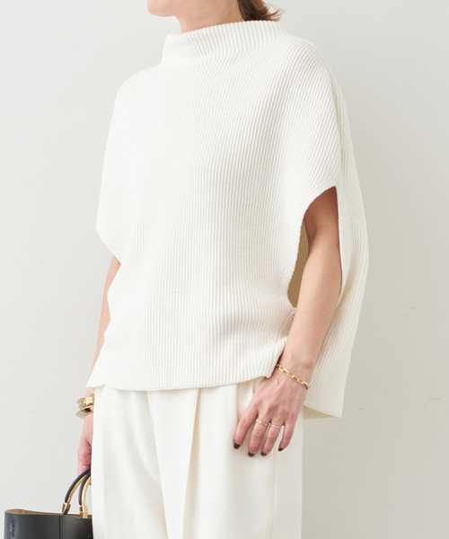 Deuxieme Classe（ドゥーズィエムクラス）の「LEWES アゼ PONCHO（ニット/セーター・レディース・ホワイト・FREE）」の9枚目の写真