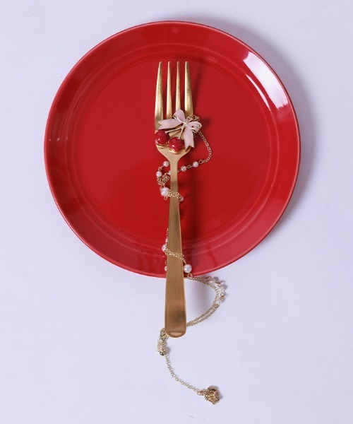 axes femme（アクシーズファム）の「ディヴェールショコラネックレス（ネックレス・レディース・ピンク/ゴールド・FREE）」の3枚目の写真