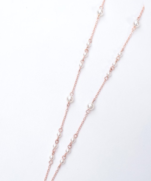 axes femme（アクシーズファム）の「ディヴェールショコラネックレス（ネックレス・レディース・ピンク/ゴールド・FREE）」の10枚目の写真