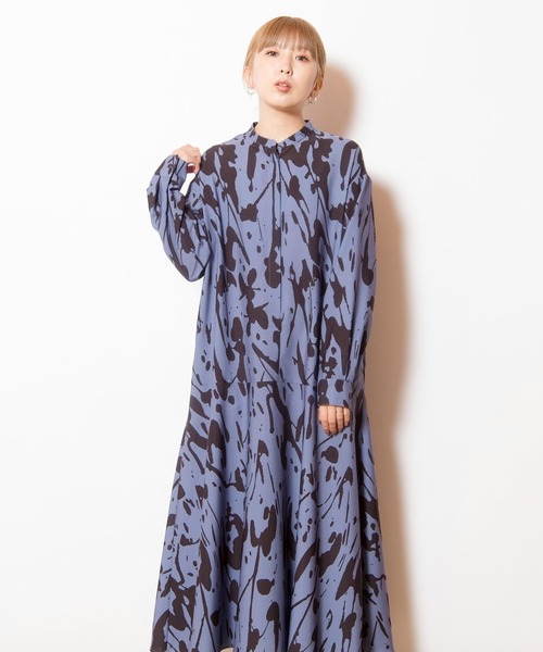 OSMOSIS（オズモーシス）の「プリントマーメイドワンピース（ワンピース・レディース・ブラック/ブラウン/グレー・ONE SIZE）」の2枚目の写真