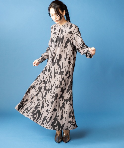 OSMOSIS（オズモーシス）の「プリントマーメイドワンピース（ワンピース・レディース・ブラック/ブラウン/グレー・ONE SIZE）」の5枚目の写真