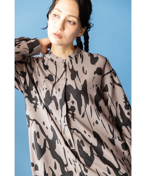 OSMOSIS（オズモーシス）の「プリントマーメイドワンピース（ワンピース・レディース・ブラック/ブラウン/グレー・ONE SIZE）」の7枚目の写真