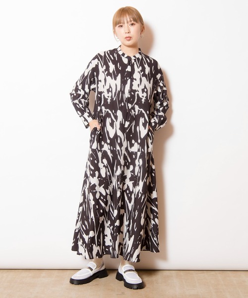 OSMOSIS（オズモーシス）の「プリントマーメイドワンピース（ワンピース・レディース・ブラック/ブラウン/グレー・ONE SIZE）」の10枚目の写真