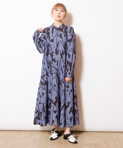 OSMOSIS（オズモーシス）の「プリントマーメイドワンピース（ワンピース・レディース・ブラック/ブラウン/グレー・ONE SIZE）」の14枚目の写真