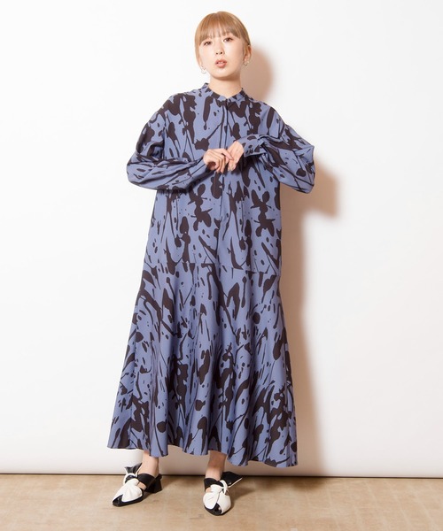 OSMOSIS（オズモーシス）の「プリントマーメイドワンピース（ワンピース・レディース・ブラック/ブラウン/グレー・ONE SIZE）」の15枚目の写真