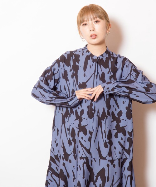 OSMOSIS（オズモーシス）の「プリントマーメイドワンピース（ワンピース・レディース・ブラック/ブラウン/グレー・ONE SIZE）」の16枚目の写真
