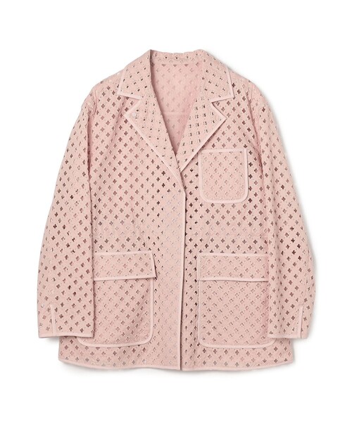 BALLSEY（ボールジィ）の「コモンフラワーエンブロイダリー ミドルブルゾンジャケット（その他アウター・レディース・ネイビー/ピンク・36）」の2枚目の写真