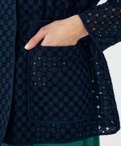 BALLSEY（ボールジィ）の「コモンフラワーエンブロイダリー ミドルブルゾンジャケット（その他アウター・レディース・ネイビー/ピンク・36）」の14枚目の写真