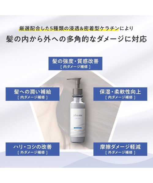 plus eau(プリュスオー)の「プリュスオー ハイドロミルク 詰め替え用 120ml(ヘアオイル/ヘアミルク・レディース・ヘアミルク・FREE)」の3枚目の写真