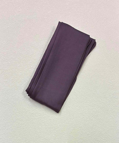 VIBGYOR（ヴィブジョー）の「oshipic/推し活 サテン風 リボン 推しカラー アレンジ ミニスカーフ S0039（バンダナ/スカーフ・レディース・ラベンダー/パープル/ピンク/ホワイト/ベージュ/ネイビー/ブルー系その他/グリーン/ブルー/ダークグリーン/ブラック/グリーン系その他/イエロー/レッド/アイボリー・FREE）」の11枚目の写真