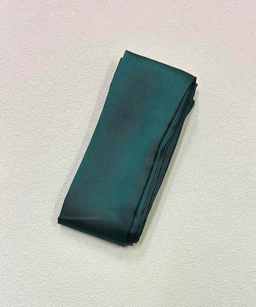 VIBGYOR（ヴィブジョー）の「oshipic/推し活 サテン風 リボン 推しカラー アレンジ ミニスカーフ S0039（バンダナ/スカーフ・レディース・ラベンダー/パープル/ピンク/ホワイト/ベージュ/ネイビー/ブルー系その他/グリーン/ブルー/ダークグリーン/ブラック/グリーン系その他/イエロー/レッド/アイボリー・FREE）」の19枚目の写真