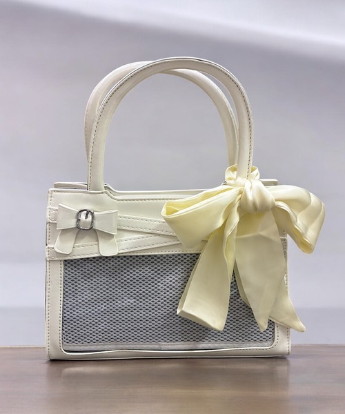 VIBGYOR（ヴィブジョー）の「oshipic/推し活 サテン風 リボン 推しカラー アレンジ ミニスカーフ S0039（バンダナ/スカーフ・レディース・ラベンダー/パープル/ピンク/ホワイト/ベージュ/ネイビー/ブルー系その他/グリーン/ブルー/ダークグリーン/ブラック/グリーン系その他/イエロー/レッド/アイボリー・FREE）」の20枚目の写真