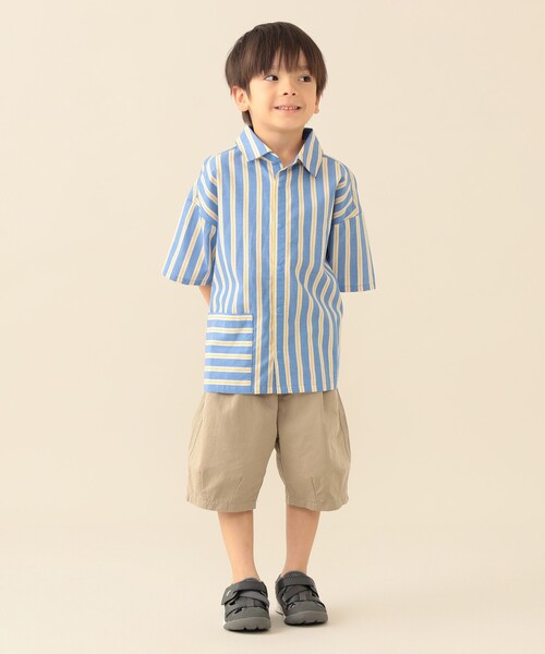 BEAMS mini(ビームスミニ)の「スケーター ハーフパンツ 2026SS (90~150cm) 外遊び プチプラ 通園 通学 夏 旅行 洗濯可(その他パンツ・キッズ・インディゴブルー/ブラウン系その他2・90/100/110/120/130/150/140)」の6枚目の写真