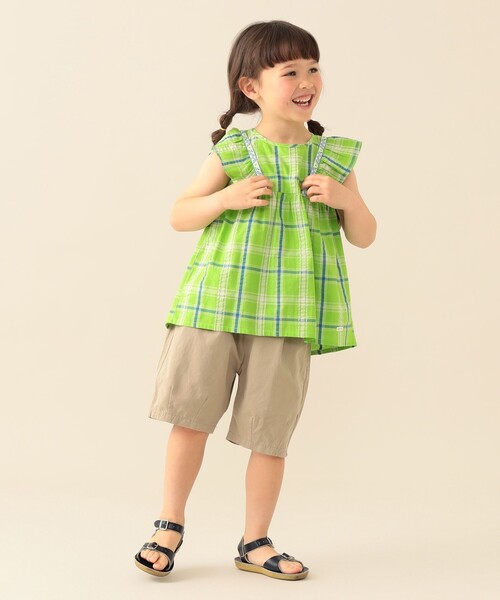 BEAMS mini(ビームスミニ)の「スケーター ハーフパンツ 2026SS (90~150cm) 外遊び プチプラ 通園 通学 夏 旅行 洗濯可(その他パンツ・キッズ・インディゴブルー/ブラウン系その他2・90/100/110/120/130/150/140)」の7枚目の写真