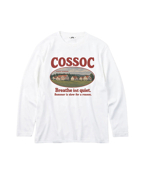 COSO(コソ)の「CCサンデーモーニング 長袖ロングスリーブ_3カラー(Tシャツ/カットソー・レディース・ブラック/グレー/ホワイト・1/2)」の1枚目の写真