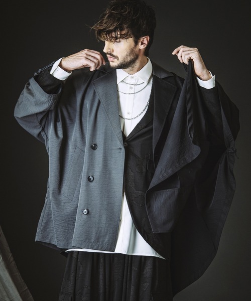 NO ID.（ノーアイディ）の「【NO ID.】Long Shirt / ロング シャツ（シャツ/ブラウス・メンズ・ブラック/グレー/ホワイト・ONE SIZE）」の11枚目の写真