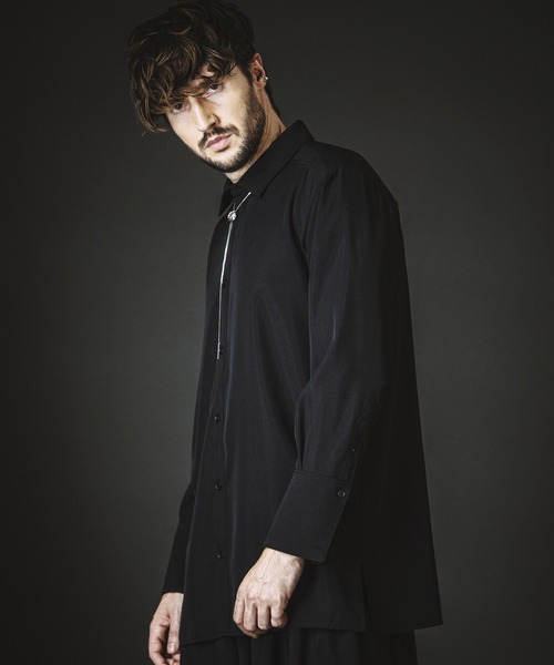 NO ID.（ノーアイディ）の「【NO ID.】Long Shirt / ロング シャツ（シャツ/ブラウス・メンズ・ブラック/グレー/ホワイト・ONE SIZE）」の16枚目の写真