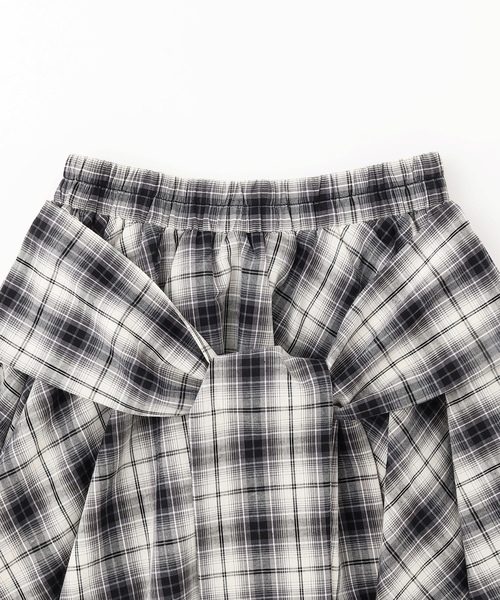 LOVETOXIC(ラブトキシック)の「【LTXC】腰巻き風チェックミディスカート(スカート・キッズ・ブラック・L:160cm/M:150cm/S:140cm/130cm)」の6枚目の写真