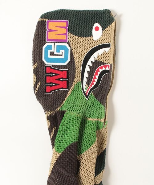 A BATHING APE（アベイシングエイプ）の「ABC CAMO CROCHET SHARK RELAXED FIT FULL ZIP HOODIE（パーカー・メンズ・ブルー/グリーン/ピンク・XX-LARGE/X-LARGE/MEDIUM/SMALL/LARGE）」の6枚目の写真