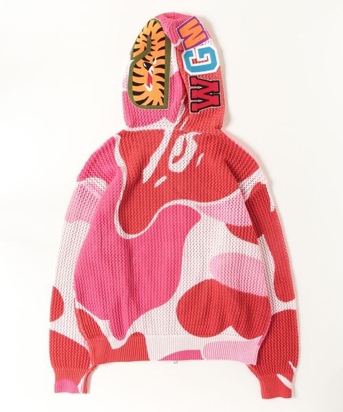 A BATHING APE（アベイシングエイプ）の「ABC CAMO CROCHET SHARK RELAXED FIT FULL ZIP HOODIE（パーカー・メンズ・ブルー/グリーン/ピンク・XX-LARGE/X-LARGE/MEDIUM/SMALL/LARGE）」の10枚目の写真