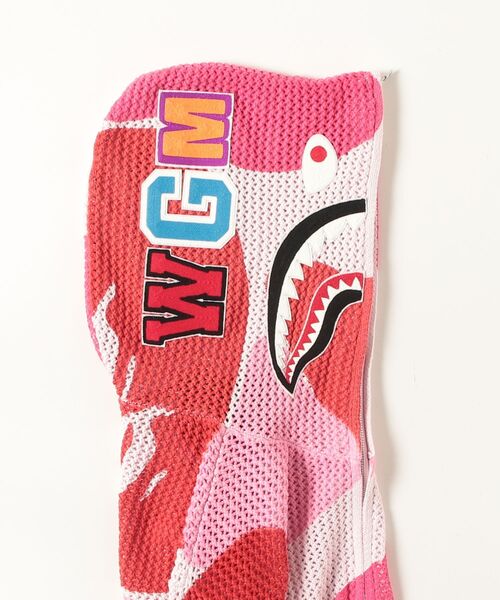 A BATHING APE（アベイシングエイプ）の「ABC CAMO CROCHET SHARK RELAXED FIT FULL ZIP HOODIE（パーカー・メンズ・ブルー/グリーン/ピンク・XX-LARGE/X-LARGE/MEDIUM/SMALL/LARGE）」の12枚目の写真