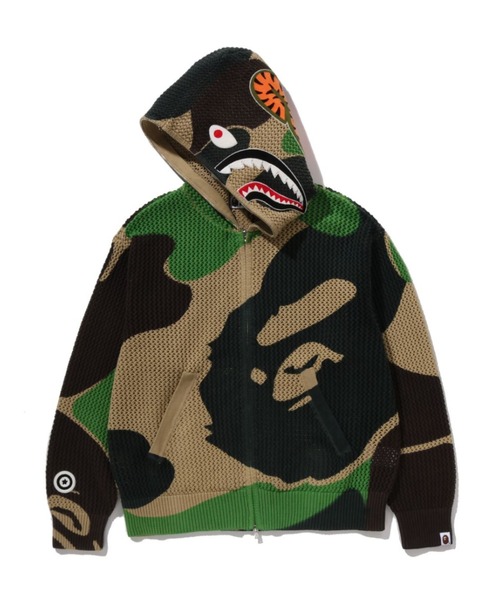 A BATHING APE（アベイシングエイプ）の「ABC CAMO CROCHET SHARK RELAXED FIT FULL ZIP HOODIE（パーカー・メンズ・ブルー/グリーン/ピンク・XX-LARGE/X-LARGE/MEDIUM/SMALL/LARGE）」の13枚目の写真