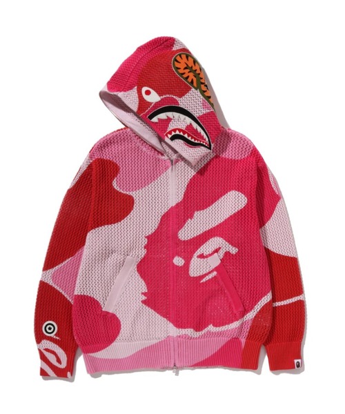 A BATHING APE（アベイシングエイプ）の「ABC CAMO CROCHET SHARK RELAXED FIT FULL ZIP HOODIE（パーカー・メンズ・ブルー/グリーン/ピンク・XX-LARGE/X-LARGE/MEDIUM/SMALL/LARGE）」の15枚目の写真