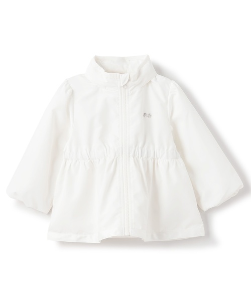 petit main（プティマイン）の「【撥水加工】ペプラムウィンブレ（ナイロンジャケット・キッズ・オフホワイト/ライトブルー/ライトピンク/カラフル・100cm/90cm/80ｃｍ/110cm/130cm/120cm）」の2枚目の写真