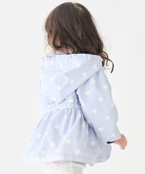 petit main（プティマイン）の「【撥水加工】ペプラムウィンブレ（ナイロンジャケット・キッズ・オフホワイト/ライトブルー/ライトピンク/カラフル・100cm/90cm/80ｃｍ/110cm/130cm/120cm）」の5枚目の写真