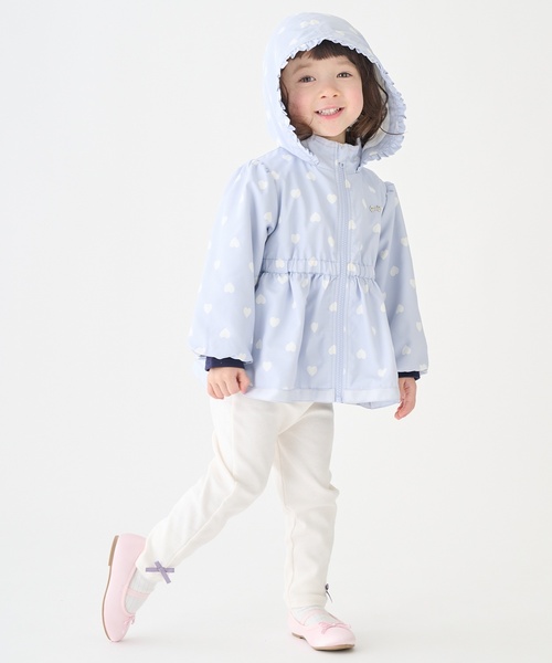 petit main（プティマイン）の「【撥水加工】ペプラムウィンブレ（ナイロンジャケット・キッズ・オフホワイト/ライトブルー/ライトピンク/カラフル・100cm/90cm/80ｃｍ/110cm/130cm/120cm）」の8枚目の写真