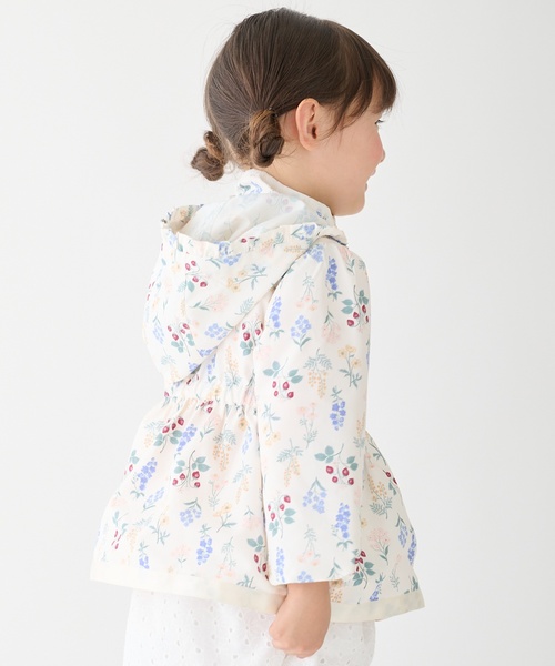 petit main（プティマイン）の「【撥水加工】ペプラムウィンブレ（ナイロンジャケット・キッズ・オフホワイト/ライトブルー/ライトピンク/カラフル・100cm/90cm/80ｃｍ/110cm/130cm/120cm）」の11枚目の写真