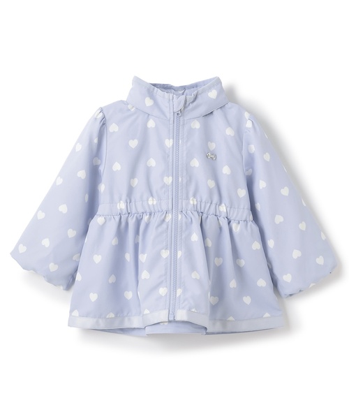 petit main（プティマイン）の「【撥水加工】ペプラムウィンブレ（ナイロンジャケット・キッズ・オフホワイト/ライトブルー/ライトピンク/カラフル・100cm/90cm/80ｃｍ/110cm/130cm/120cm）」の13枚目の写真