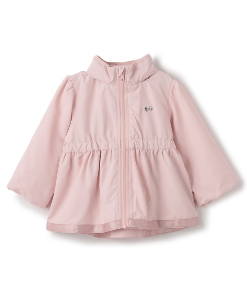 petit main（プティマイン）の「【撥水加工】ペプラムウィンブレ（ナイロンジャケット・キッズ・オフホワイト/ライトブルー/ライトピンク/カラフル・100cm/90cm/80ｃｍ/110cm/130cm/120cm）」の14枚目の写真