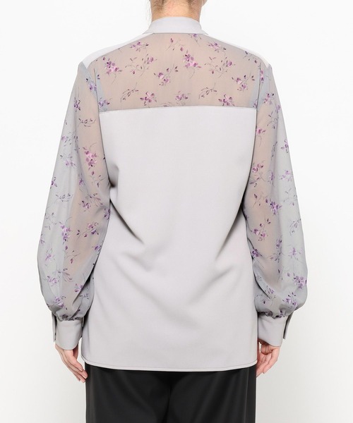 HARE（ハレ）の「フラワーガラキリカエシャツ(HARE)（シャツ/ブラウス・レディース・グレー/ブラック・FREE）」の15枚目の写真