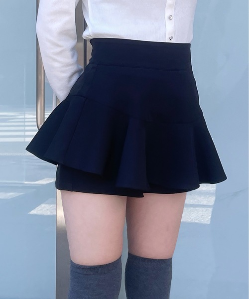 abc une face(アーベーセーアンフェイス)の「フリルスカパン(その他パンツ・レディース・ブラック/ホワイト/ブラック系その他・FREE)」の3枚目の写真