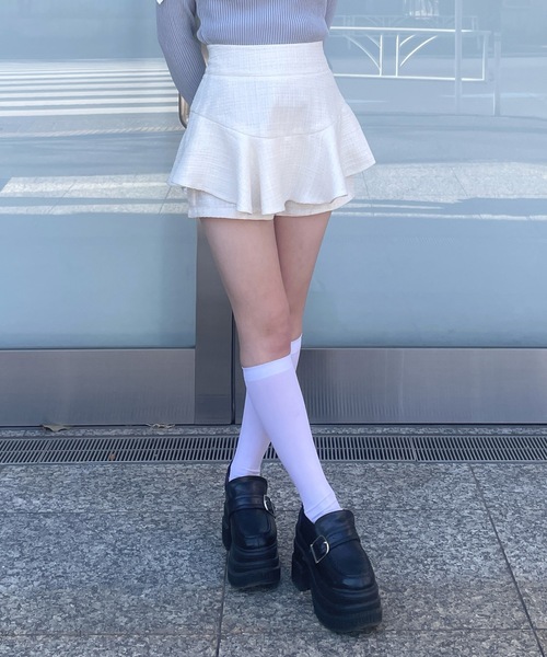 abc une face(アーベーセーアンフェイス)の「フリルスカパン(その他パンツ・レディース・ブラック/ホワイト/ブラック系その他・FREE)」の8枚目の写真