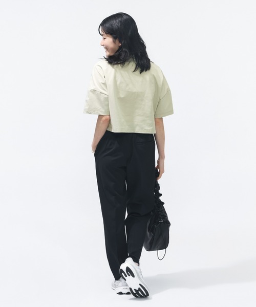 NEW BALANCE（ニューバランス）の「【別注】ニューバランス New Balance ボックスシルエットTシャツ 限定コラボ（Tシャツ/カットソー・レディース・ベビーピンク/ブラウン/ネイビー・L/S/M/XL）」の11枚目の写真