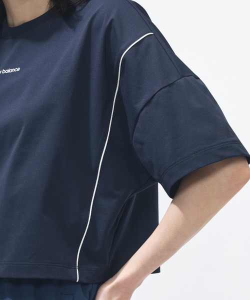 NEW BALANCE（ニューバランス）の「【別注】ニューバランス New Balance ボックスシルエットTシャツ 限定コラボ（Tシャツ/カットソー・レディース・ベビーピンク/ブラウン/ネイビー・L/S/M/XL）」の20枚目の写真
