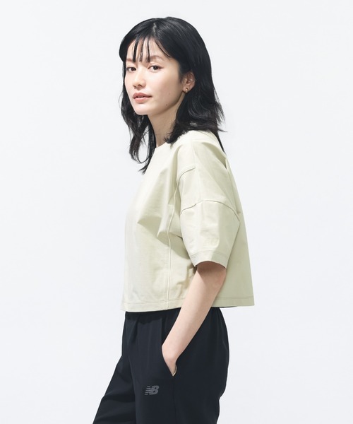 NEW BALANCE（ニューバランス）の「【別注】ニューバランス New Balance ボックスシルエットTシャツ 限定コラボ（Tシャツ/カットソー・レディース・ベビーピンク/ブラウン/ネイビー・L/S/M/XL）」の5枚目の写真